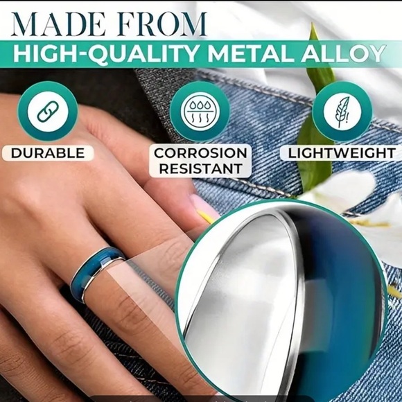 10PC Color Changing Mood Ring Set - Picture 3 of 6